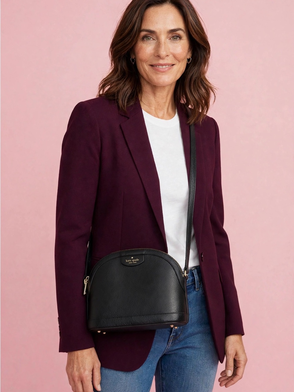 Kate Spade Dome Crossbody Saffiano Leather Black WKR00645